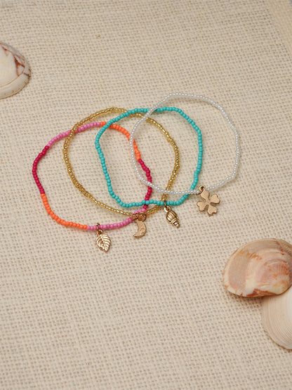 7 Jewel Beaded Hamper ( 4 bracelet + Chocker + Earring + Anklet ) - Lili-Origin