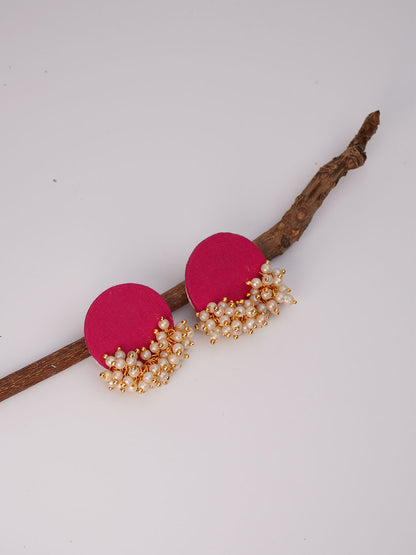 Pink Pearls - Fabric Earring - Lili-Origin