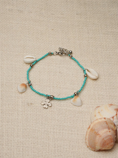 Teal Tropical Anklet - Lili-Origin