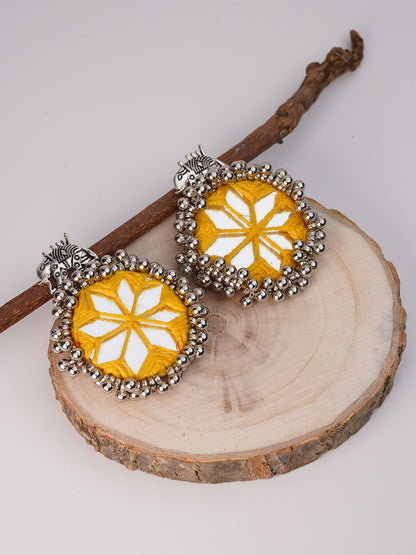 Yellow Mirror - Fabric Earring - Lili-Origin