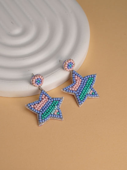 Star embroidery Earring - Lili-Origin