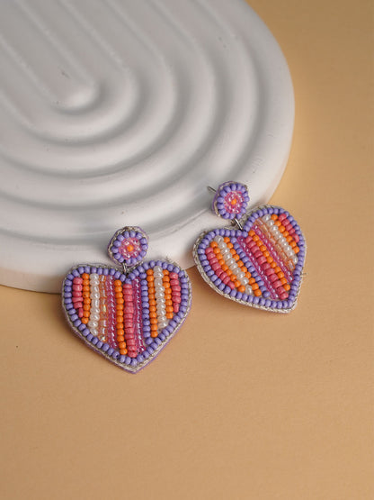 Heart - Embroidery Earring - Lili-Origin