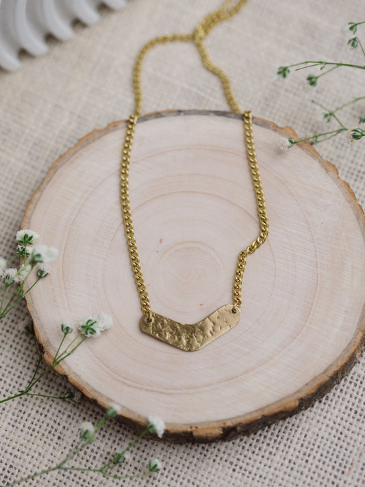 Arrow Brass Necklace (Anti Tarnish)