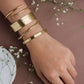 Stack of 4 Adjustable Brass Bracelets (Anti Tarnish)