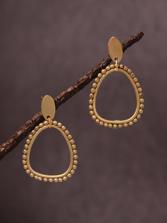 Spherical Brass Handcrafted Earring (Anti Tarnish)