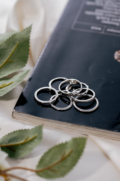 7 Silver Simple Ring Set - Lili-Origin