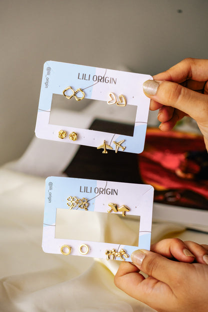 8 Pair Lili stud Earring - Lili-Origin