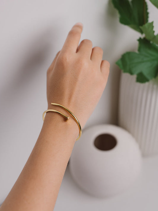 Nail Brass Adjustable Bracelet - Lili-Origin