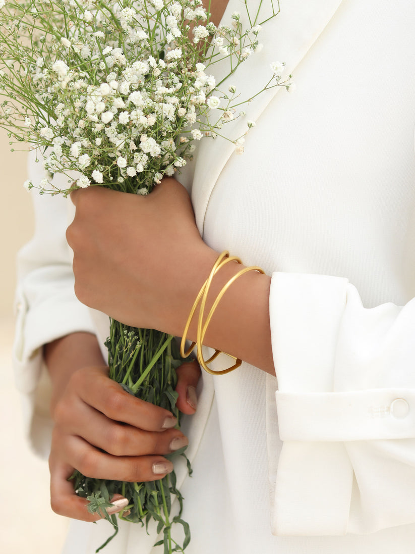 Best Selling Brass Statement Hamper (4 Adjustable Brass Bracelet) - Lili-Origin