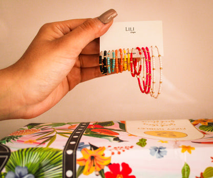 7 Pairs Summer Hoop Earrings - Lili-Origin