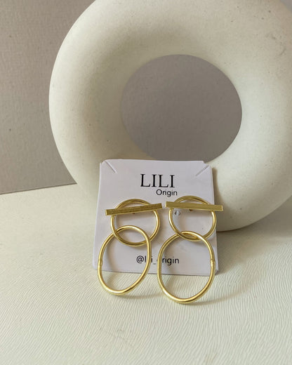 Dual Loop Earring - Statement Earring - Lili-Origin