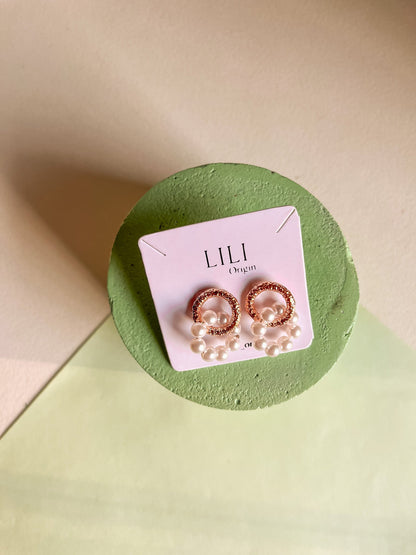 Double Pearl Earring - Lili-Origin