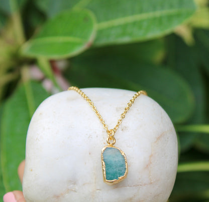 Green Amazonite Crystal Necklace - Lili-Origin