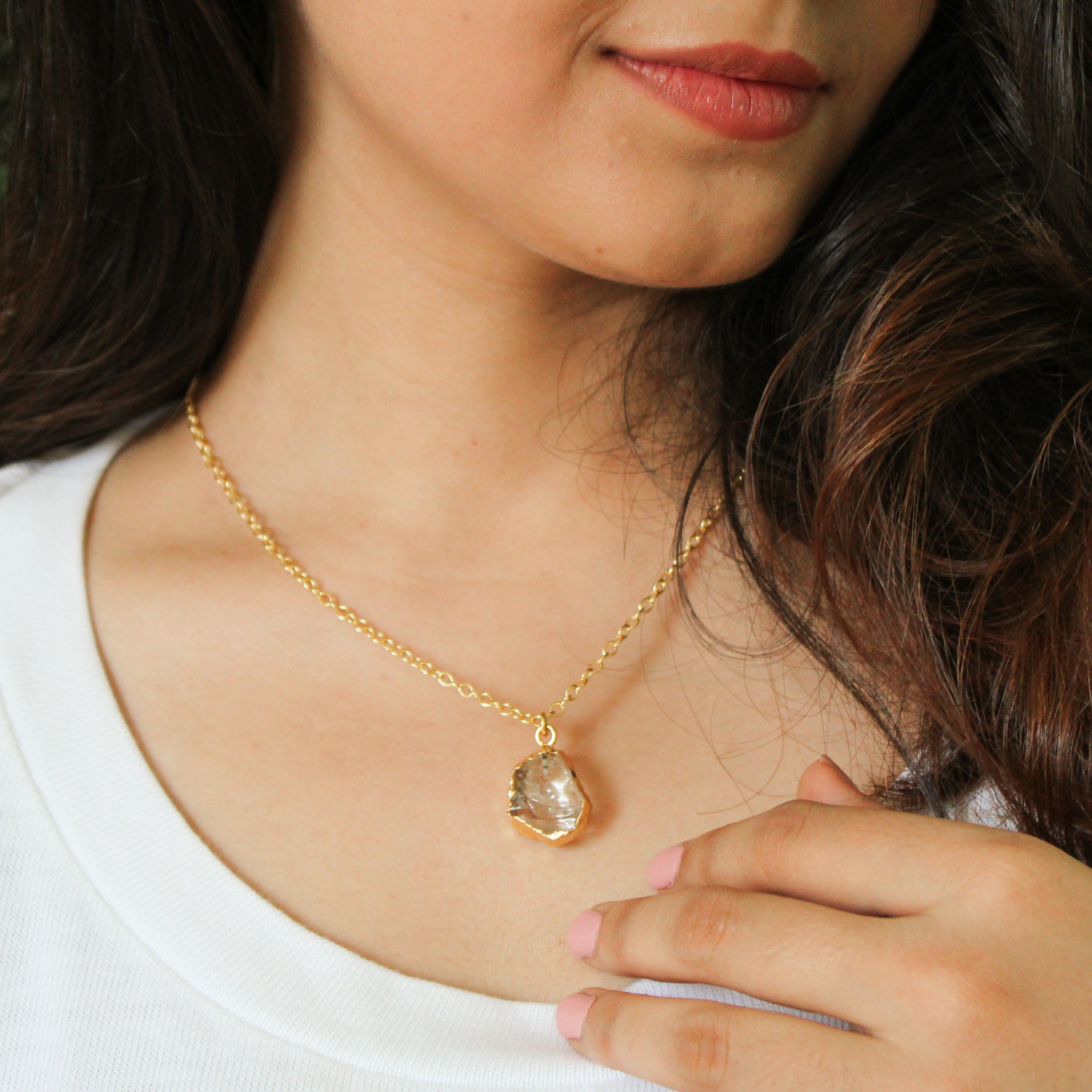Love Lily and Chloe Gold Citrine Necklace Teardrop Citrine Crystal Gold  India | Ubuy