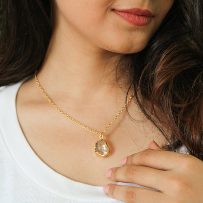 Citrine Crystal Necklace - Lili-Origin