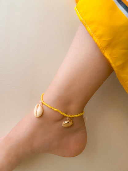 Yellow Boho Anklet - Lili-Origin